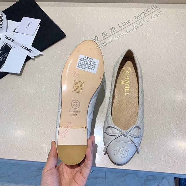Chanel女鞋 香奈兒頂級芭蕾舞鞋 Chanel羊皮舒適平底鞋  naq1080